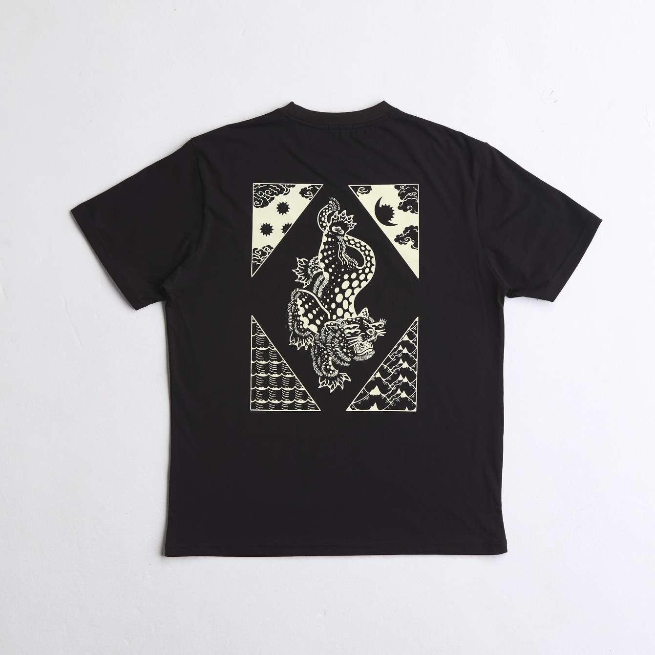 Arniko Mustang T-Shirt Black Unisex Bio-Baumwolle schwarz